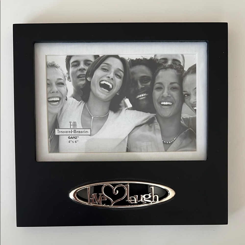 Ganz Black Photo Frame with Silver Accent